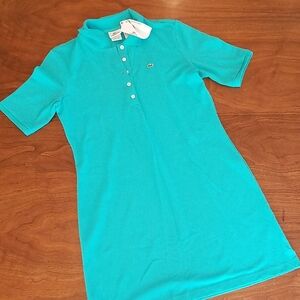 LACOSTE Izod Vintage 2000 Bermudes Polo Dress US 12 Dark Mint Green NWT